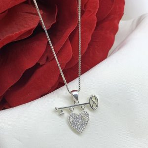 DIJE LLAVE CORAZON COLGANDO